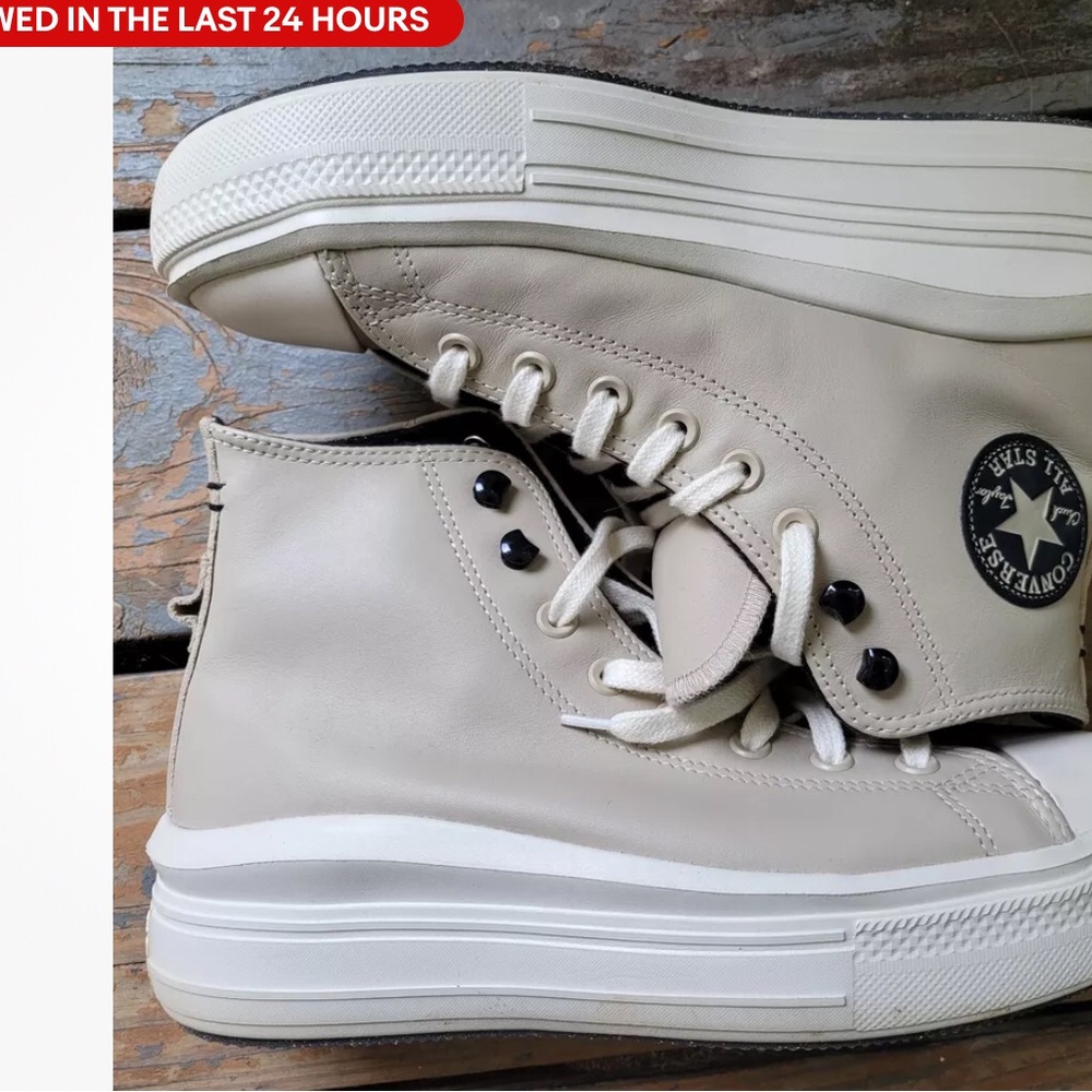 Converse High-Top Sneakers in Light Gray